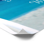 Welkom | Floral Ocean Beach Summer Weddenschap Poster (Hoek)