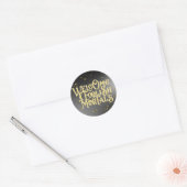 Welkom Foolish Mortals Funny Quote Skull Ghoulish Ronde Sticker (Envelop)