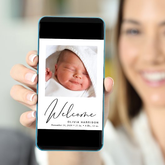 Welkom Foto Collage Baby Birth Aankondiging