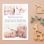 Welkom Foto Collage Baby Birth Aankondiging