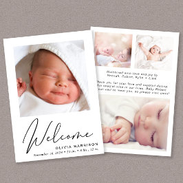 Welkom Foto Collage Baby Birth Aankondiging