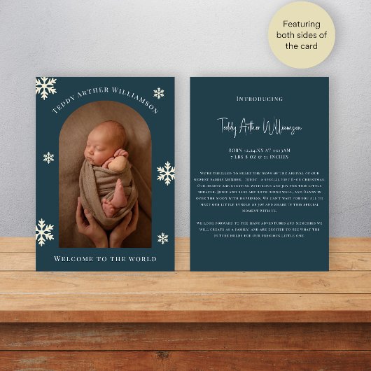 Welkom Foto Kerstmis baby Aankondiging