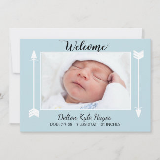Welkom Foto Newborn Baby Boy Aankondiging