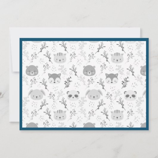 Welkom Fotoscript Blauwe Stats Birth Aankondiging (Achterkant)