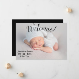 Welkom Fotoscript Genderneutrale geboorte Aankondiging