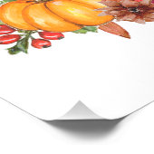 Welkom Friendsgiving Potluck Herfstviering Perfect Poster (Hoek)