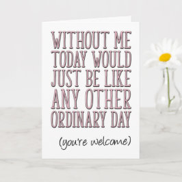 Welkom, Funny Moederdag. Kaart