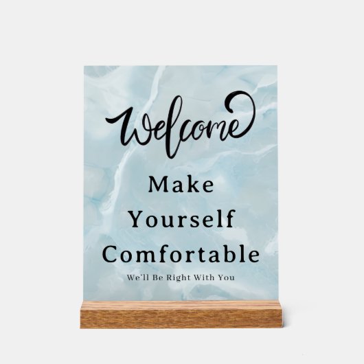 Welkom Ga Zitten Acryl Displaybord Bord (Voorkant)