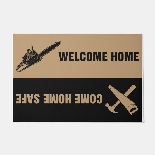 Welkom Garage Mat, cadeau voor Man Deurmat (Voorkant)