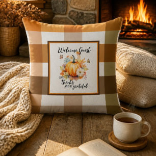Welkom Gast - Dankbaar Herfst Decoratie Kussen