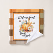 Welkom Gast - Wees dankbaar Herfst Decor Bad Handdoek (Wasdoekje)