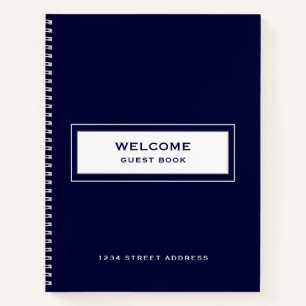 Welkom Gastboek Navy Notitieboek