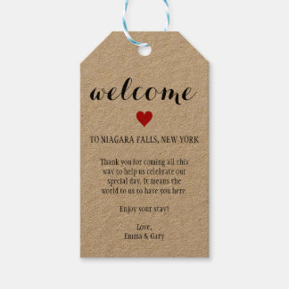 Welkom Gasten Bestemming Bruiloft Label Cadeaulabel