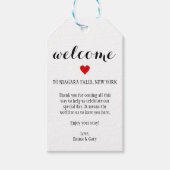 Welkom Gasten Bestemming Bruiloft Label Cadeaulabel (Voorkant)