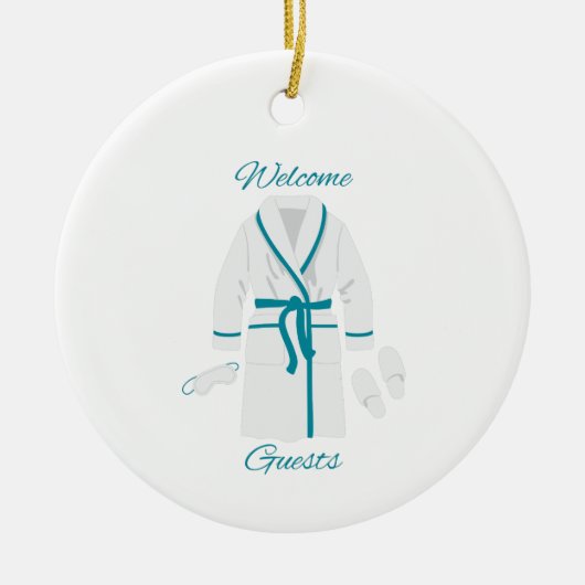 Welkom gasten keramisch ornament (Voorkant)