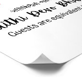 Welkom gasten poster (Hoek)