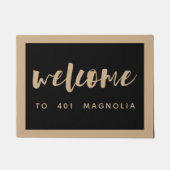 Welkom geborsteld | Gepersonaliseerd Deurmat (Voorkant)