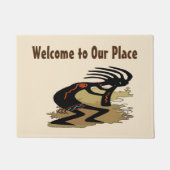 Welkom, geef tekst uit, Cocopelli Deurmat (Voorkant)