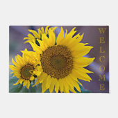 WELKOM Geglusterde Zonnebloemen Dichte Foto Deurmat (Voorkant)
