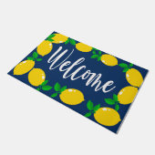 Welkom Gele Citroendeurmat, Lemon Lover Mat (Schuin)