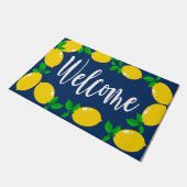 Welkom Gele Citroendeurmat, Lemon Lover Mat (Schuin)