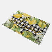 Welkom gele lemonmat, luidop boomklep deurmat (Schuin)