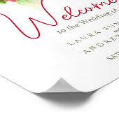 Welkom gepersonaliseerde trouwbord waratah art poster (Hoek)