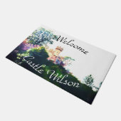 Welkom geschilderd kasteel deurmat (Schuin)