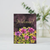 Welkom! geschilderd met waterverven briefkaart (Staand voorkant)