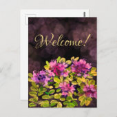 Welkom! geschilderd met waterverven briefkaart (Voorkant / Achterkant)