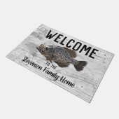 Welkom, Gevist Crappie Family Name Home Cottage Deurmat (Schuin)