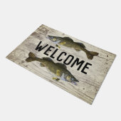 Welkom Gevist Walleye Fish Lake Home Cottage Deurmat (Schuin)