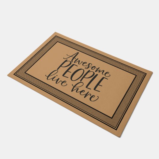Welkom Geweldige mensen hier Deurmat (Schuin)