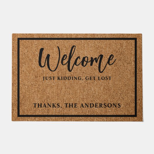 Welkom Gewoon grapje Schattigee Introvert Grappige Deurmat (Voorkant)