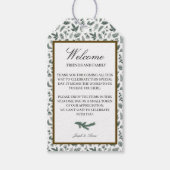 Welkom Gift Bag Label in Pine Cadeaulabel (Voorkant)