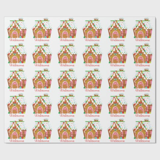 Welkom Gingerbrood Cadeaupapier (Vlak)