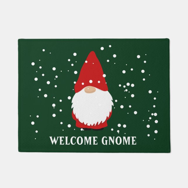 Welkom Gnome grappig winterslaapdesign Deurmat (Voorkant)
