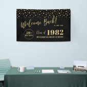 Welkom Gold- en Black Confetti-leestel Spandoek (Beurs)