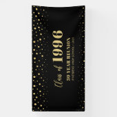 Welkom Gold- en Black Confetti-leestel Spandoek (Verticaal)