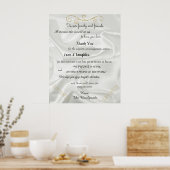 Welkom Gold Glitter, Witte Satin, Poster (Keuken)