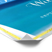 Welkom | Gold Ocean Beach Summer Weddenschap Poster (Hoek)