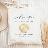 Welkom Gold Scallop Seashell op het doelhuwelijk Tote Bag