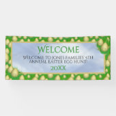 Welkom - Golden Easter Egg Hunt - Jouw tekst Spandoek (Horizontaal)