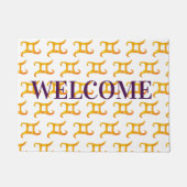 Welkom Gouden Gemini Astrologie teken Deurmat (Voorkant)