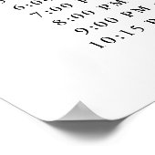 Welkom gouden namaak in volgorde van evenementen t poster (Hoek)