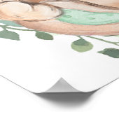 Welkom Greenery Beer Gold Baby shower Poster (Hoek)