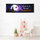 Welkom griezelig spookhuis Halloween Party Spandoek (Insitu)