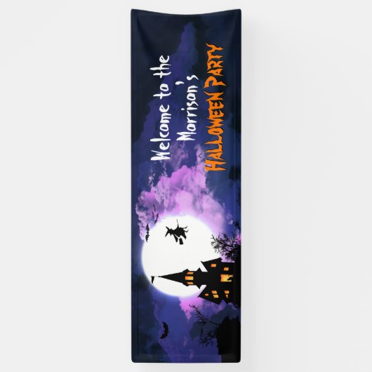 Welkom griezelig spookhuis Halloween Party Spandoek (Verticaal)