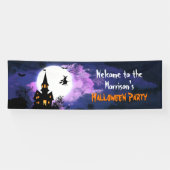 Welkom griezelig spookhuis Halloween Party Spandoek (Horizontaal)