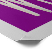 Welkom, grijs en paars design poster (Hoek)